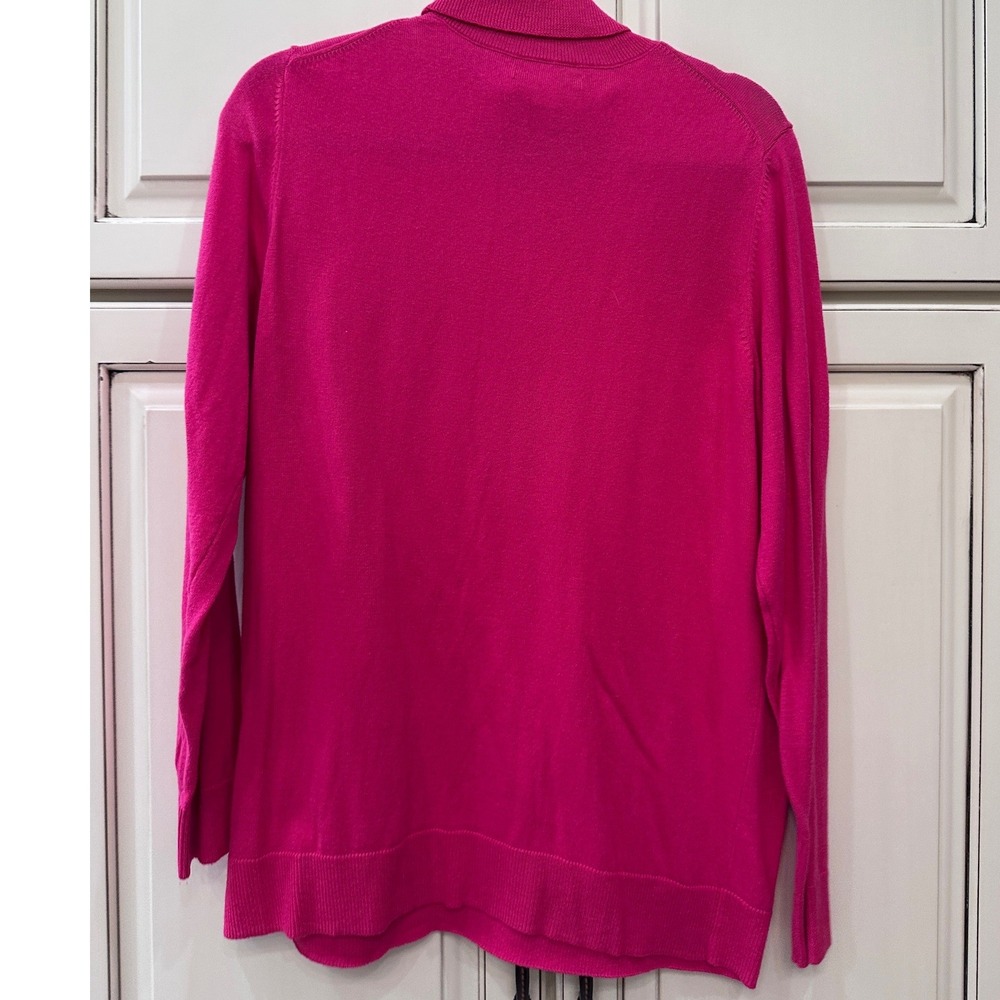 Amazon Essentials Women Pink Turtleneck Sweater XL Cotton Blend Knit Long Sleeve - Picture 3 of 4